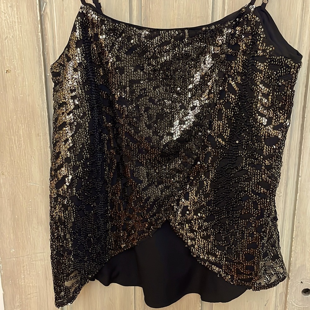 Gold and Black Sequin Cami